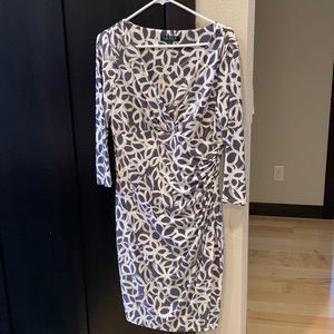 Printed long sleeve dress